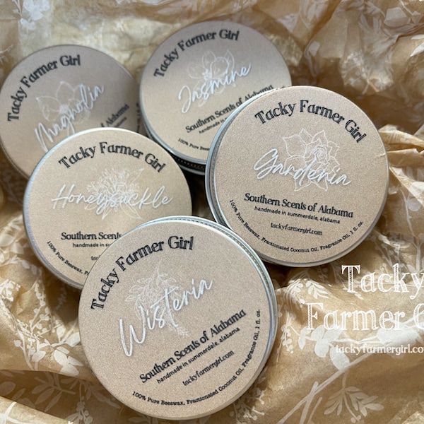 Solid Perfume Tin -- Tacky Farmer Girls - Southern Scents of Alabama