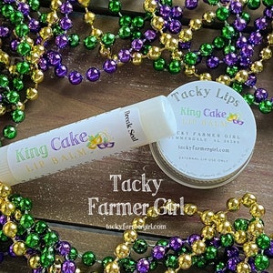 Tacky Lips -- Lip Balm -- Mardi Gras -- King Cake