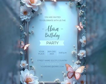 Printable Birthday Card – Cute Modern Greeting Card – Digital Download – Instant DIY Gift for Friends & Family