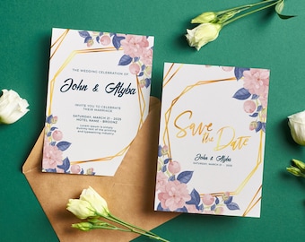 Canva, Adobe Illustrator digital invitation card for customization, digital ecard birthday invitation to send via WhatsApp