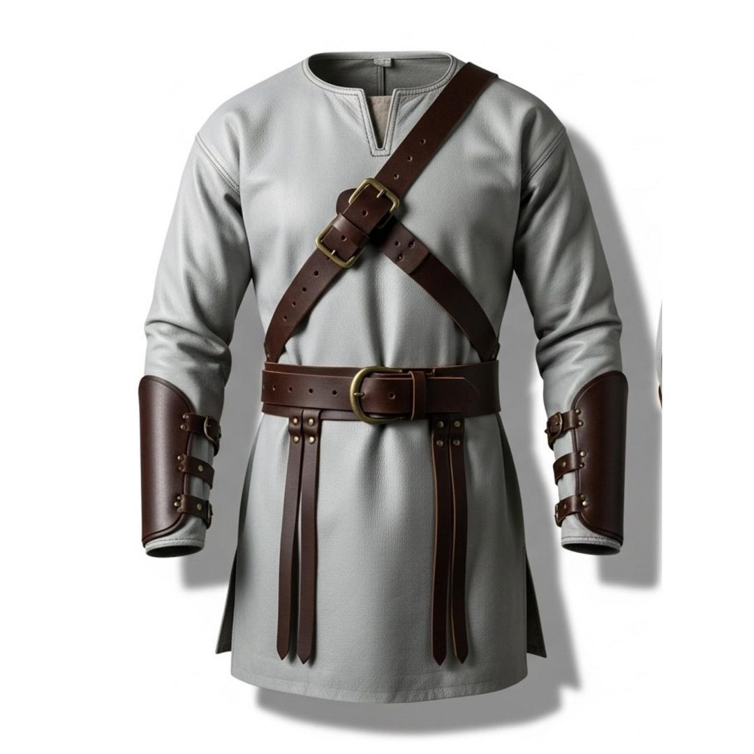 Tailor-made Authentic Viking Warrior Tunic - Nordic Lace-up Costume ...