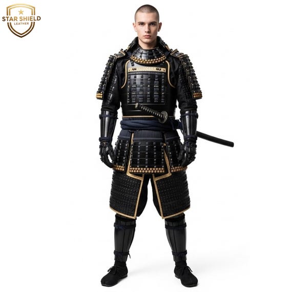 Custom Samurai Warrior Suit for Men | Leather Costume | Festival Cosplay | Gift for Him