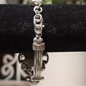 Brighton Twilight Crystal Bracelet Silver Tone Rhinestone Floral Link Adjustable image 11