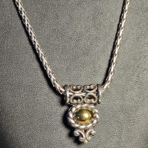 Brighton Reversible Silver Tone Moonglow Gold Pearl Necklace 16-18 Inches image 3