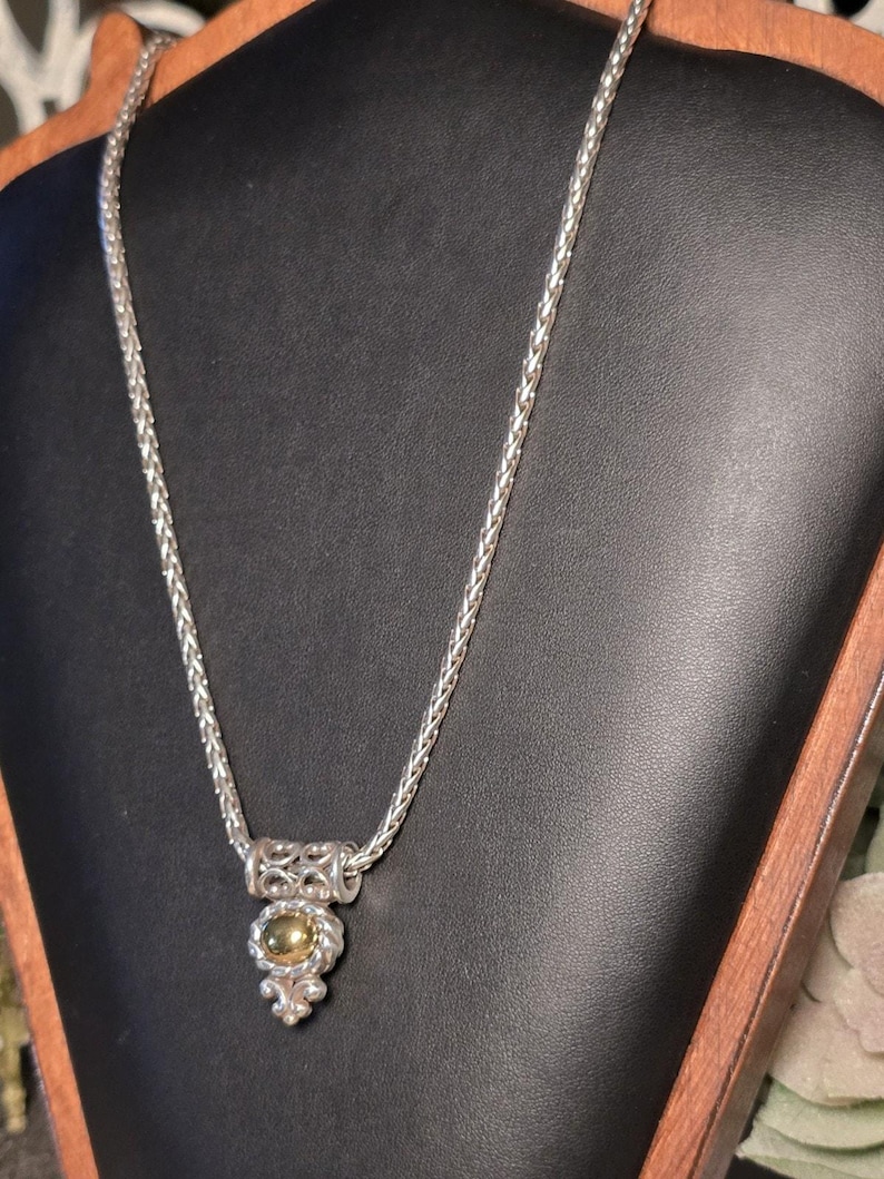 Brighton Reversible Silver Tone Moonglow Gold Pearl Necklace 16-18 Inches image 4