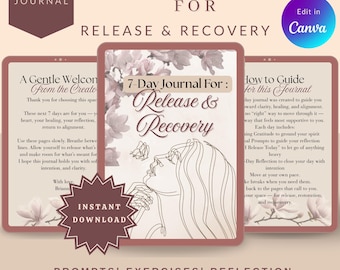7-Day Release & Recovery Journal, Guided Healing Workbook (Digital Download)