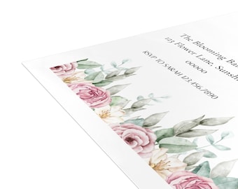 Baby in Bloom Baby Shower Invitation , Printed Version (envelopes included)