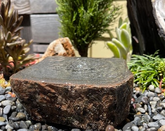 Polished Rock Water Fountain | Bird Bath | Garden Décor | Handmade | Garden Ornament | Water Feature |You can also use solar pump