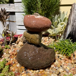 Natural Water Garden  Rock Stack | Bird Bath Rock Stack | Rock Water Fountain | DIY Water Fountain | Rock Stack Collection