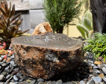 Rock Water Fountain | Bird Bath | Garden Décor | Handmade | Garden Ornament | Water Feature |You can also use solar pump