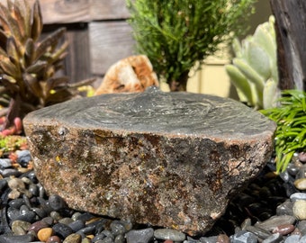 Rock Water Fountain | Bird Bath | Garden Décor | Handmade | Garden Ornament | Water Feature |You can also use solar pump