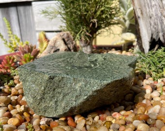 Handmade Polished Rock Water Fountain | DIY Bird Bath, Garden Decor