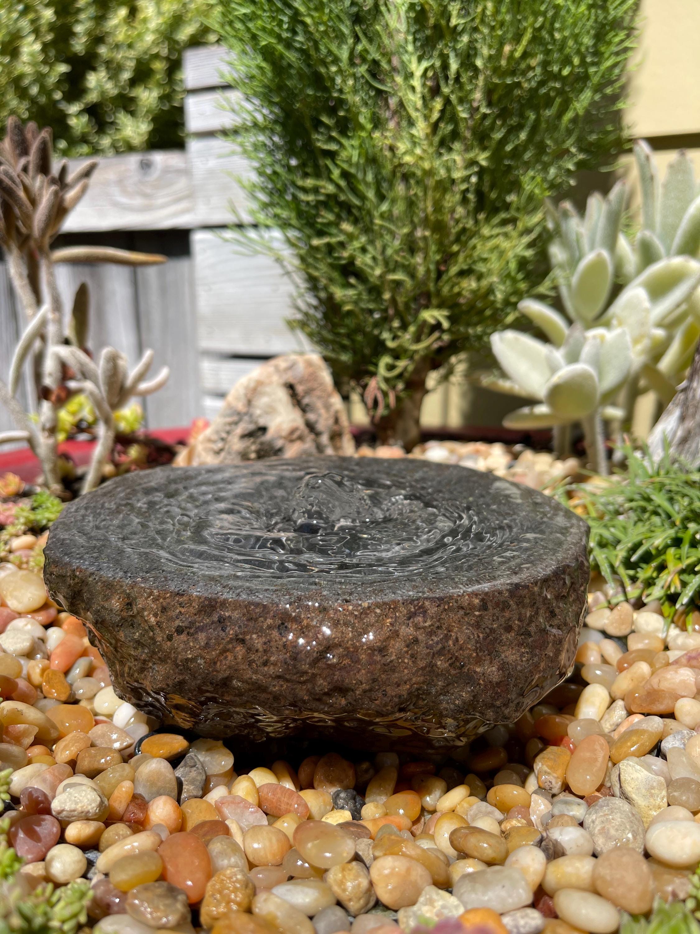 Rock Water Fountain | Bird Bath | Garden Décor | Handmade | Garden Ornament | Water Feature |You can also use solar pump