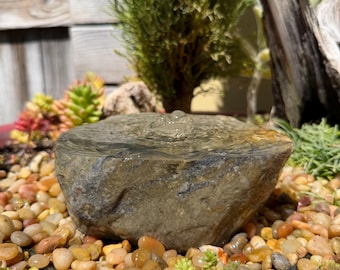 Handmade Polished Rock Water Fountain | DIY Bird Bath, Garden Decor