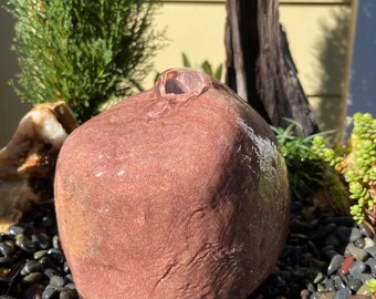 Rock Water Fountain | Bird Bath | Garden Décor | Handmade | Garden Ornament | Water Feature |You can also use solar pump