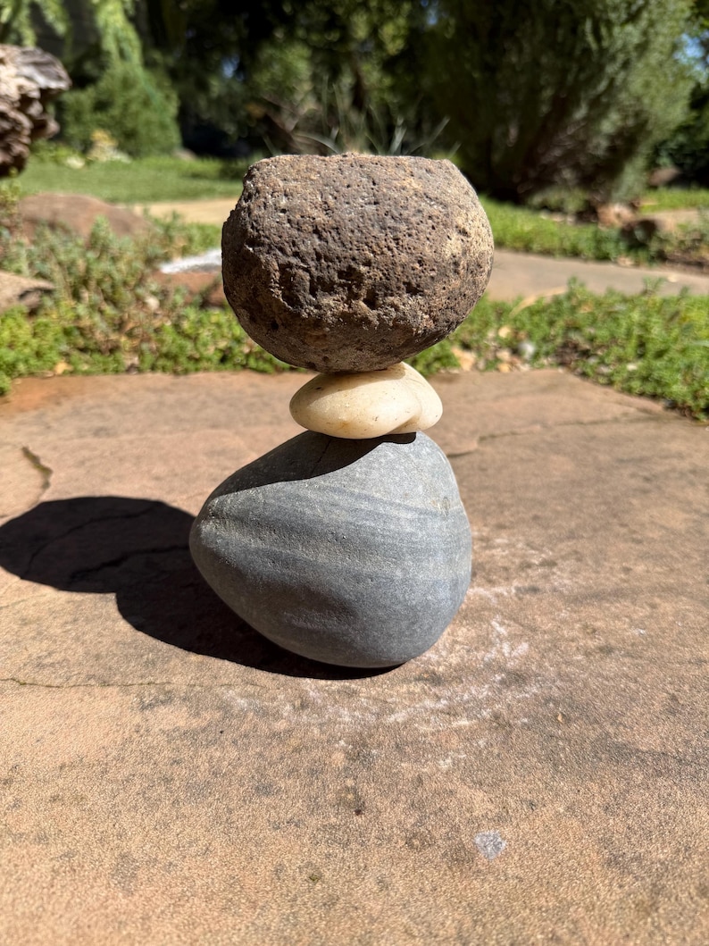 Stack Of Brown Rounded Rocks Natural Rock Stack Water Fountain | DIY Bird Bath Perch - Etsy