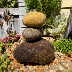 Natural Water Garden  Rock Stack | Bird Bath Rock Stack | Rock Water Fountain | DIY Water Fountain | Rock Stack Collection