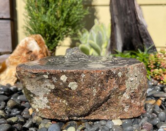 Rock Water Fountain | Bird Bath | Garden Décor | Handmade | Garden Ornament | Water Feature |You can also use solar pump