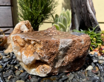 Rock Water Fountain | Bird Bath | Garden Décor | Handmade | Garden Ornament | Water Feature |You can also use solar pump