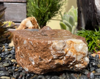 Rock Water Fountain | Bird Bath | Garden Décor | Handmade | Garden Ornament | Water Feature |You can also use solar pump