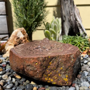 Rock Water Fountain | Bird Bath | Garden Décor | Handmade | Garden Ornament | Water Feature |You can also use solar pump