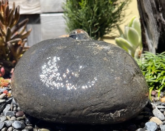 Rock Water Fountain | Bird Bath | Garden Décor | Handmade | Garden Ornament | Water Feature |You can also use solar pump