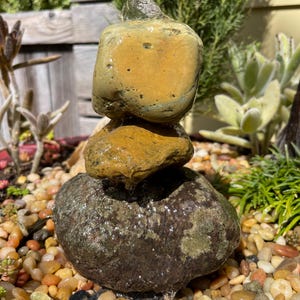 Natural Water Garden  Rock Stack | Bird Bath Rock Stack | Rock Water Fountain | DIY Water Fountain | Rock Stack Collection