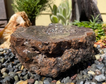 Rock Water Fountain | Bird Bath | Garden Décor | Handmade | Garden Ornament | Water Feature |You can also use solar pump