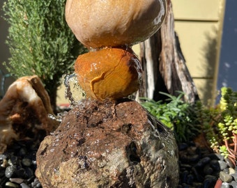 Natural Water Garden  Rock Stack | Bird Bath Rock Stack | Rock Water Fountain | DIY Water Fountain | Rock Stack Collection