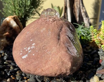 Rock Water Fountain | Bird Bath | Garden Décor | Handmade | Garden Ornament | Water Feature |You can also use solar pump