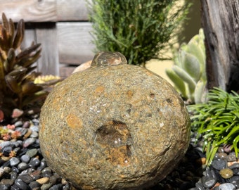 Rock Water Fountain | Bird Bath | Garden Décor | Handmade | Garden Ornament | Water Feature |You can also use solar pump