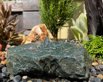 Polished Rock Water Fountain | Bird Bath | Garden Décor | Handmade | Garden Ornament | Water Feature |You can also use solar pump