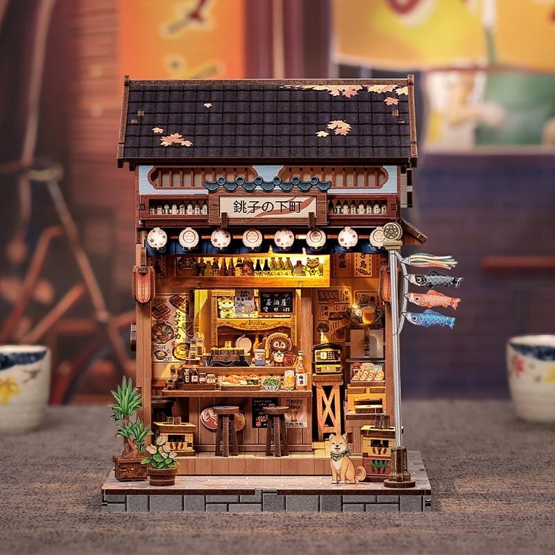 Japanese Bar Izakaya DIY Dollhouse Kit – Handmade Miniature House