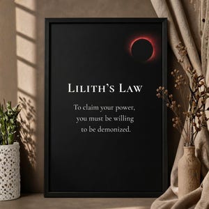 Lilith Wall Art Print | Dark Feminine Gothic Decor