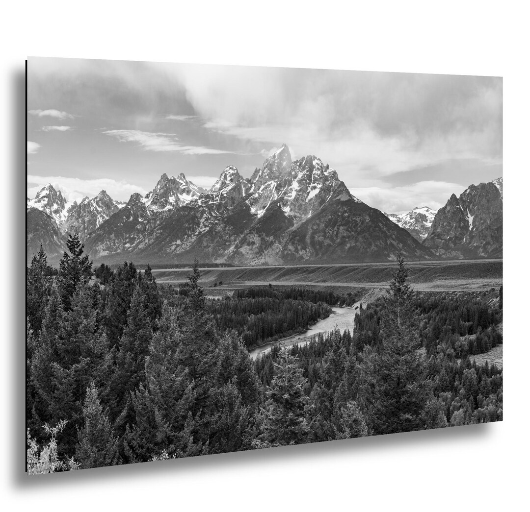 Snake River Overlook Print, Grand Teton Black and White Photo, Inspired ...