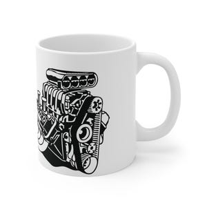 Blown Hemi  4-Hole Injector  6.71 blower Mug | Engine Performance Art