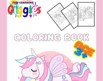 Unicorn Coloring Book: Fun Unicorns, Rainbows, and Stars (Printable PDF)