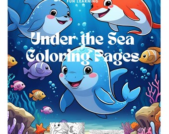 Mermaid Coloring Pages: Under the Sea Activity Book (Printable PDF)