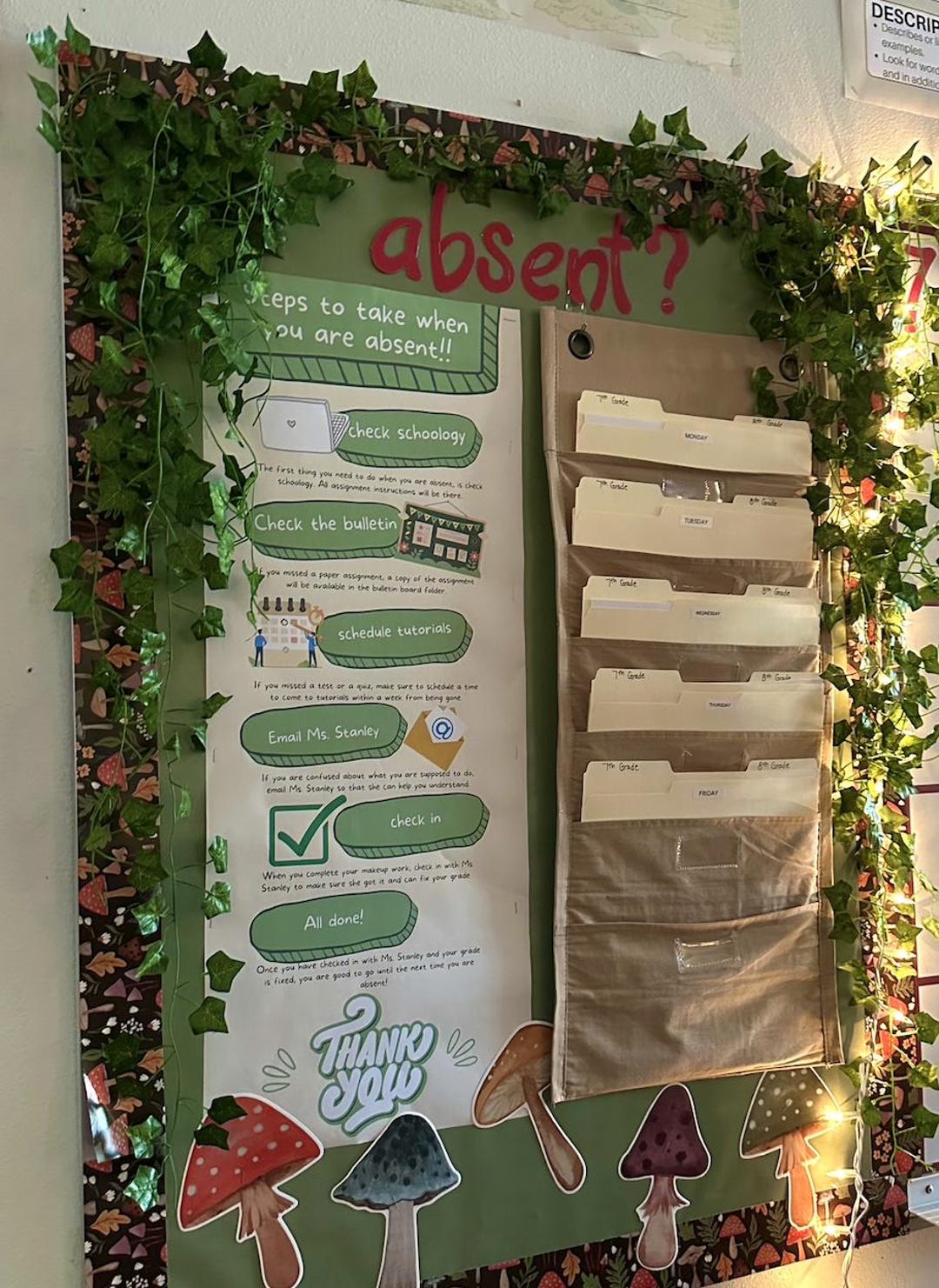 Absent Student Procedure Poster: Earthy Classroom Decor (canva Template ...