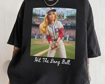 Hit The Dang Ball Baseball Mom Shirt, Comfort Colors Distressed Graphic Tee