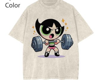 Buttercup Gym T-Shirt, Powerpuff Girls Y2K Fitness Tee