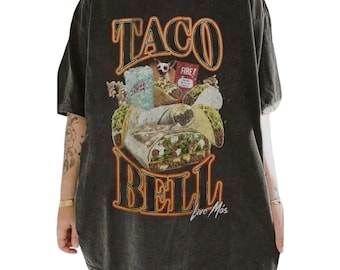 Vintage Taco Bell Graphic Tee, 90s Bootleg Style