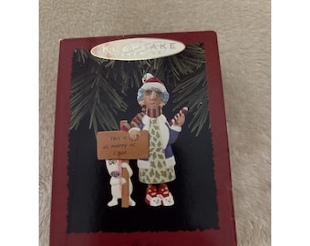 Hallmark Keepsake Ornament 1996 Maxine Floyd This is as Merry as I Get Dog Puppy