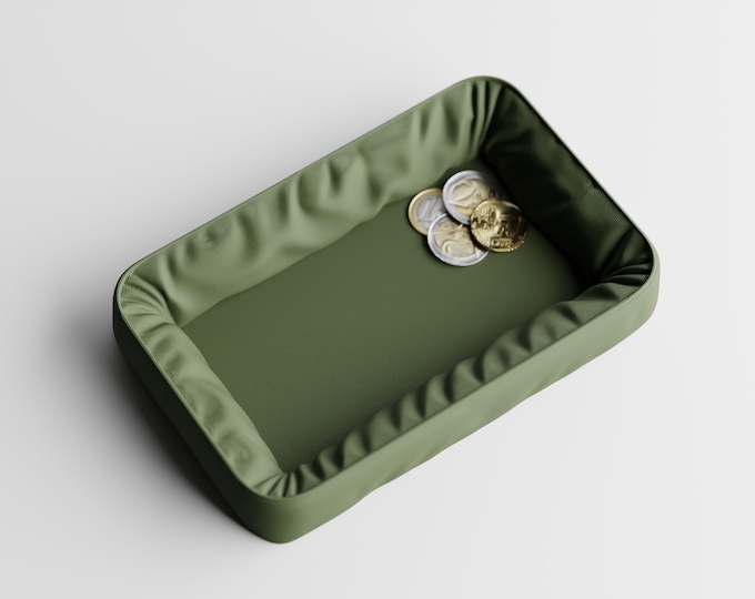 Minimalist 3D Printed Catch-All Tray: Modern Desk Organizer