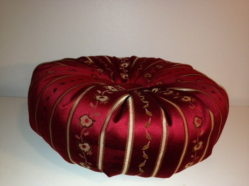 Vibrant Burgundy Round Decorative Pillow Etsy