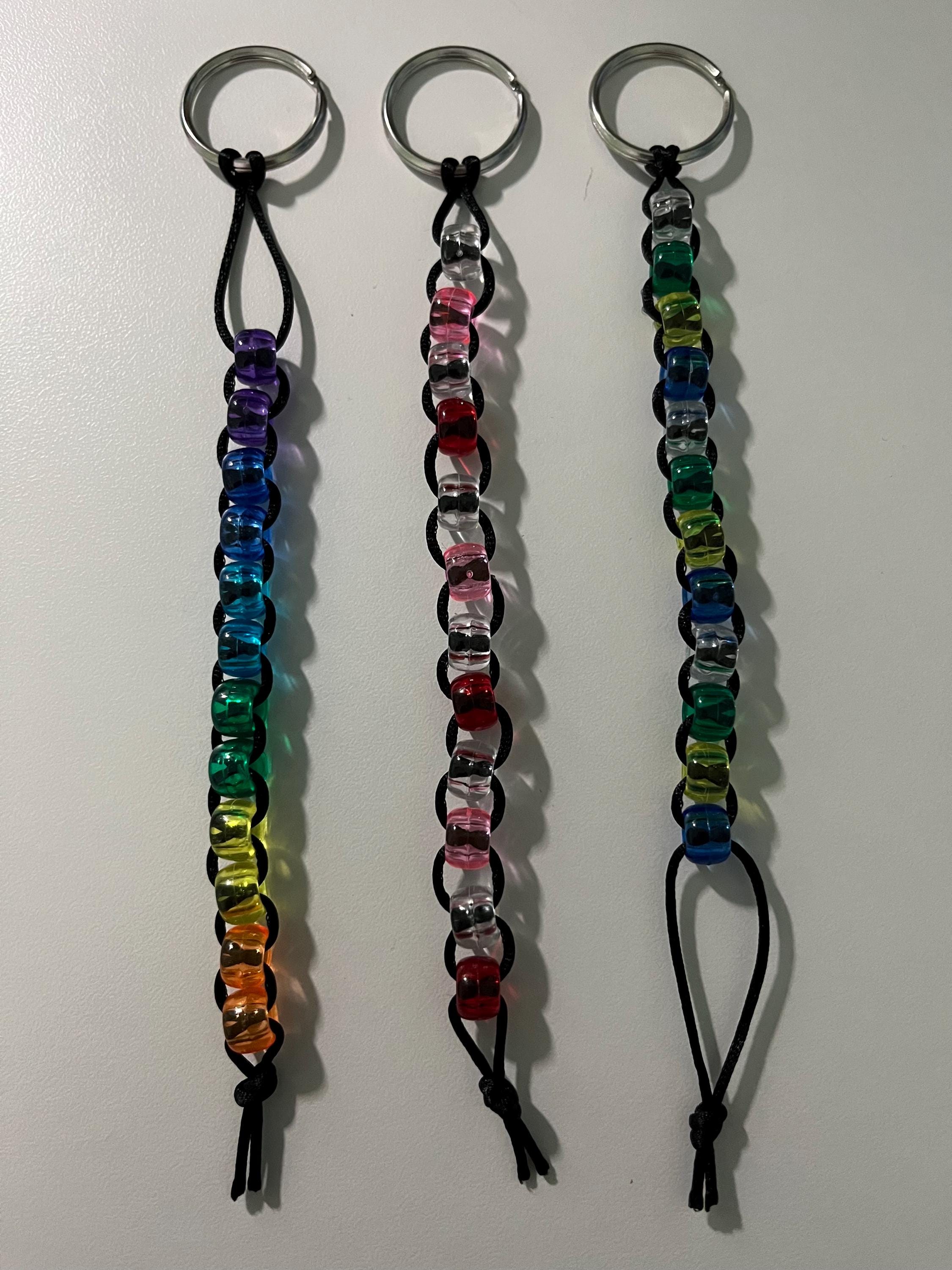 Titanium Keychain Fidget Beaded Fidget Keychain - Etsy