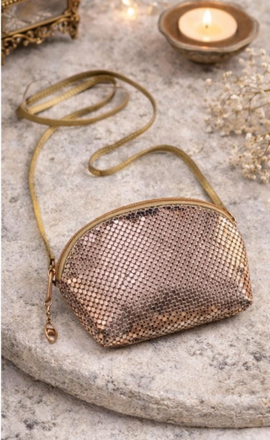 Gold Mesh Crossbody Bag - Etsy display picture 1