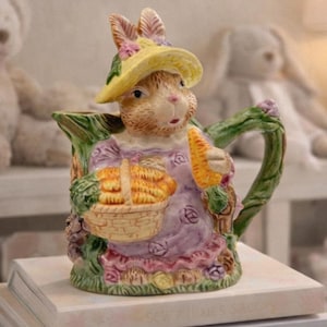 Fitz and Floyd Bunny Pitcher - Etsy