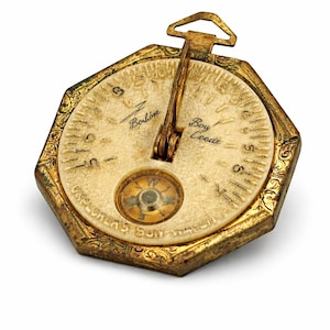 Vintage Taylor’s Pocket Sun Watch Compass | Boy Scouts Brass Sundial Dial