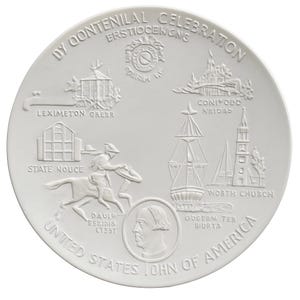 Frankoma 1972 Bicentennial Plate – John Adams – First of 5 Issues – Historical Collector Plate